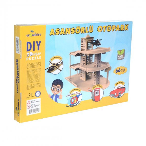 228 Ahşap Asansörlü Otopark / 66 parça