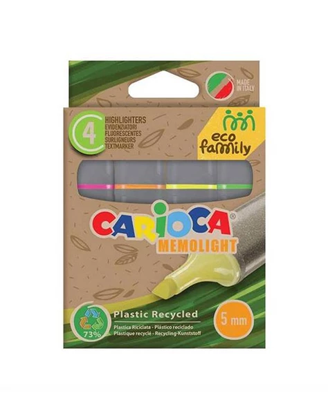 Carioca Eco Family Memolight 4lü İşaretleme Kalemi