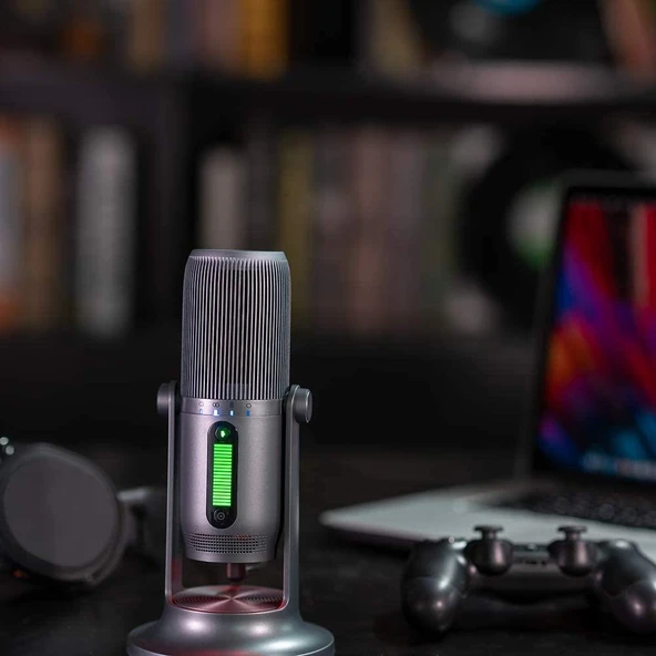 Thronmax M2G MDRILL ONE Gri USB 48Khz 16bit HD Kayıt 3,5mm ses Kontrol Led Type-C Mikrofon - 8