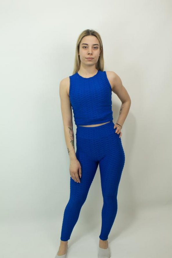 Senall Brezilya Crop Tayt Atlet Takım Lacivert