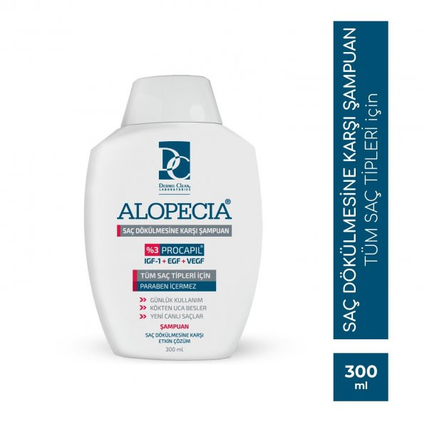 Alopecia Procapil ve IGF İçerikli Saç Dökülmesine Karşı Şampuan 300 ML