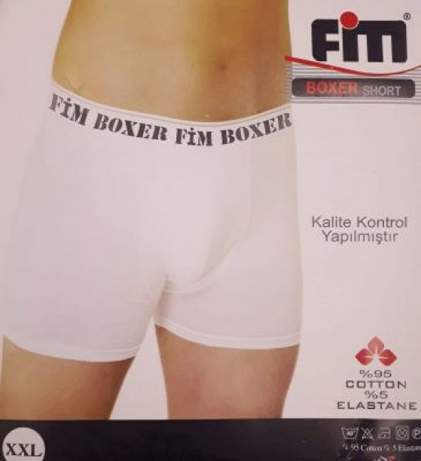 Fim Erkek Likralı Boxer 4 lü Gri-Siyah XXLarge