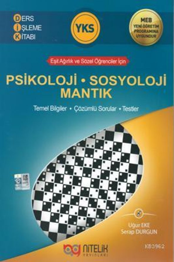Nitelik Yks Psikoloji Sosyoloji Mantık Ders İşleme Kitabı *yeni*