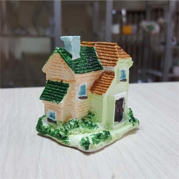 Teraryum İçin Mini Obhe Renkli Çatılı Ev - 8