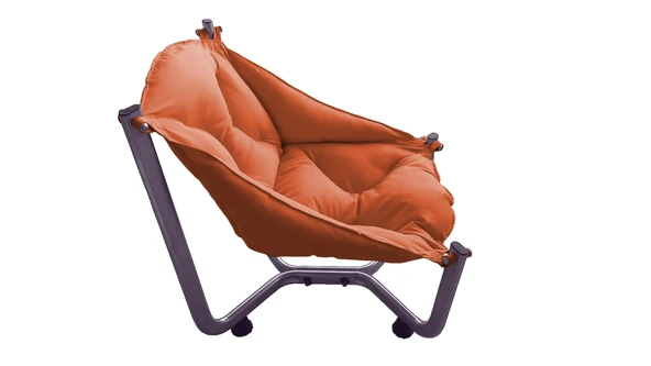 Ergonomik Turuncu Renkli Sahil Bahçe Balkon Koltuğu
