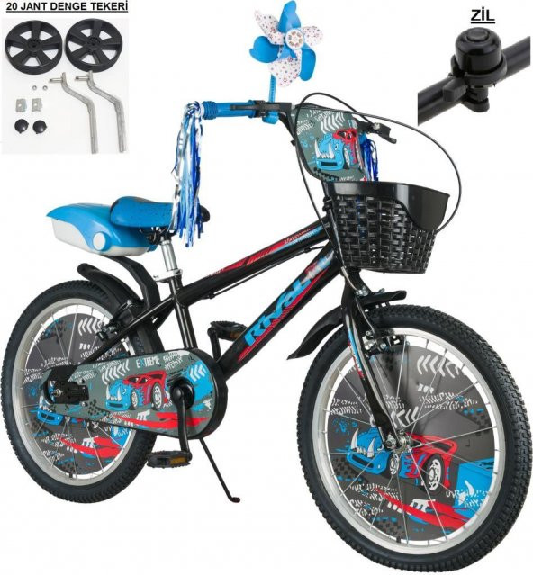 Rival 20 Jant Beemer 7-10 yaş arası Çocuk Bisikleti Zil-Ayna-Takviye Denge Tekeri Hediyeli