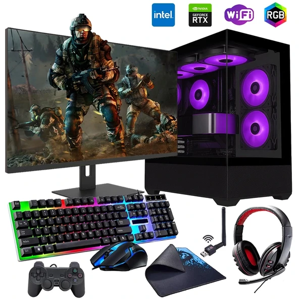 i7 14700F 16GB DDR4 512GB m2 12GB RTX3060 24" Monitörlü Oyun Bilgisayarı (Gaming SET) ürün görseli
