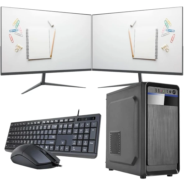 i7 14700 8GB DRR4 120GB SSD Çift 21.5" Monitörlü Ofis Bilgisayarı (Business) ürün görseli