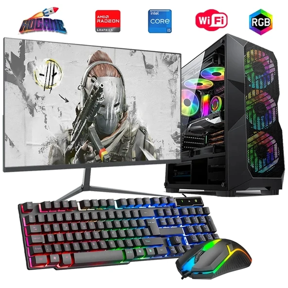 i5 14400F 16GB DDR4 512GB m2 8GB RX580 24" Monitörlü Oyun Bilgisayarı ürün görseli