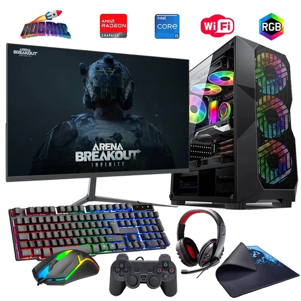 i5 13400F 32GB DDR4 1TB M2 8GB RX580 24" Monitörlü Oyun Bilgisayarı (Gaming SET) ürün görseli