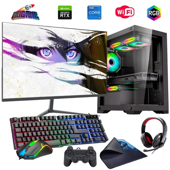 i5 14400F 32GB DDR4 1TB M2 8GB RTX3050 24" Monitörlü Oyun Bilgisayarı (Gaming SET)
