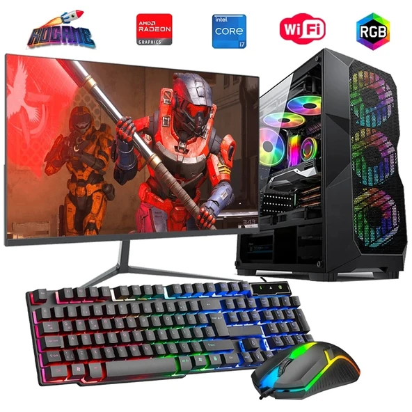 i7 14700F 16GB DDR4 512GB m2 8GB RX580 27" 165Hz Monitörlü Oyun Bilgisayarı ürün görseli