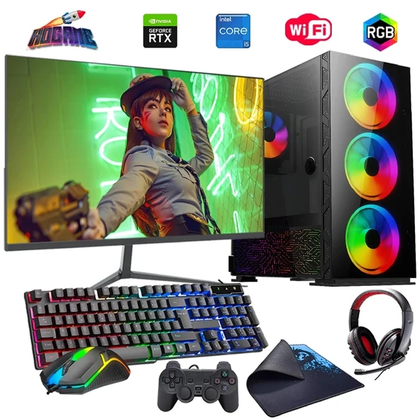 i5 14400F 16GB DDR4 512GB m2 12GB RTX3060 27" 165Hz Monitörlü Oyun Bilgisayarı (Gaming SET) ürün görseli