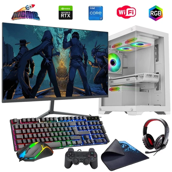 i7 14700F 32GB DDR4 1TB M2 8GB RTX3050 27" Monitörlü Oyun Bilgisayarı (Gaming SET) ürün görseli