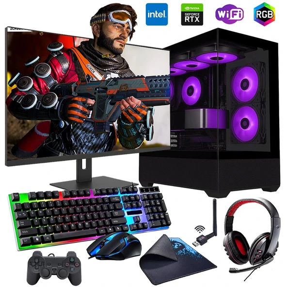 i5 14400F 16GB DDR4 512GB m2 12GB RTX3060 27" 165Hz Monitörlü Oyun Bilgisayarı (Gaming SET) - Resim 1