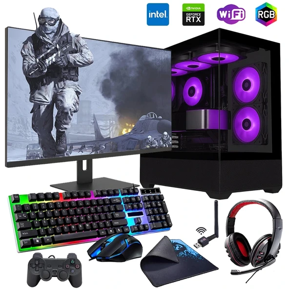 i7 13700F 16GB DDR4 512GB m2 12GB RTX3060 24" Monitörlü Oyun Bilgisayarı (Gaming SET) ürün görseli