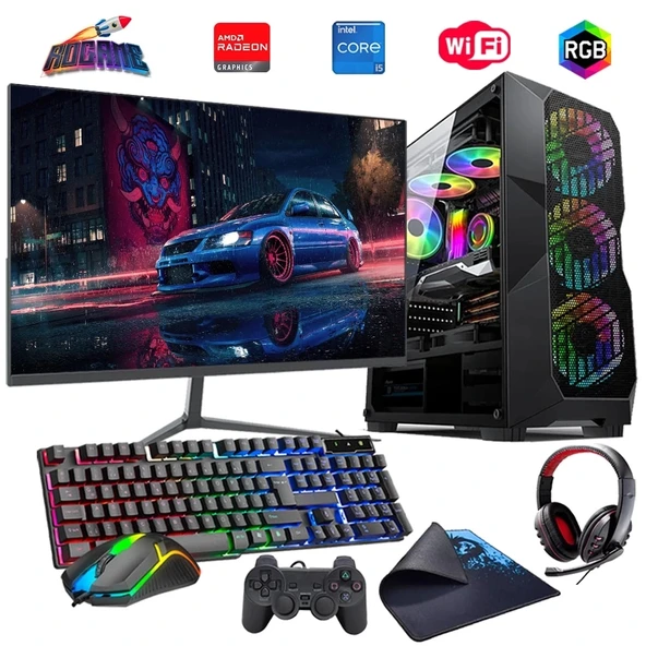 i5 14400F 32GB DDR4 1TB M2 8GB RX580 24" Monitörlü Oyun Bilgisayarı (Gaming SET) ürün görseli
