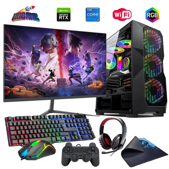 i7 13700F 16GB DDR4 512GB m2 6GB RTX3050 24" Monitörlü Oyun Bilgisayarı (Gaming SET)