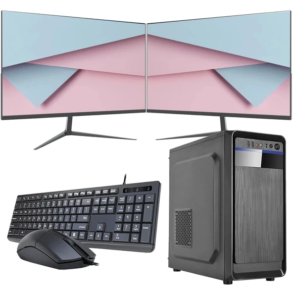 i5 14400 16GB 480GB SSD Çift 21.5" Monitörlü Ofis Bilgisayarı (Business)