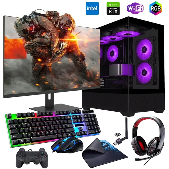 i7 13700F 32GB DDR4 1TB M2 12GB RTX3060 24" Monitörlü Oyun Bilgisayarı (Gaming SET) ürün görseli
