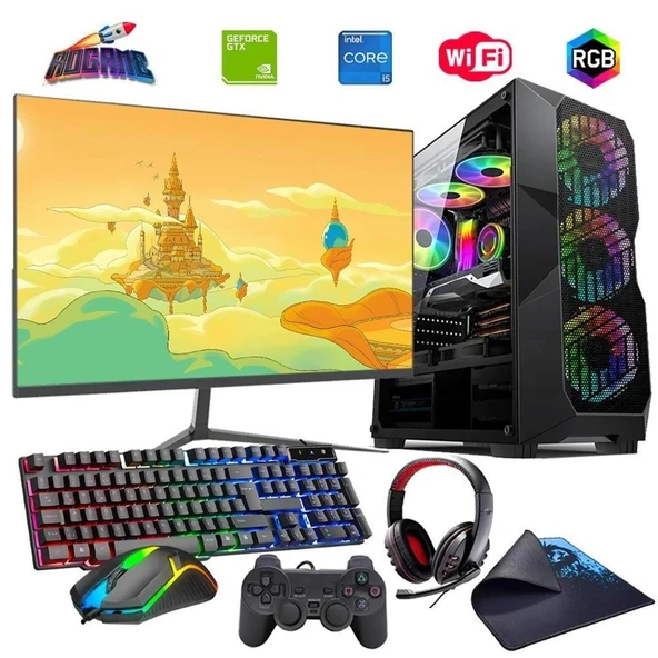 i5 13400F 16GB DDR4 512GB m2 4GB GTX1650 24" Monitörlü Oyun Bilgisayarı (Gaming SET) ürün görseli