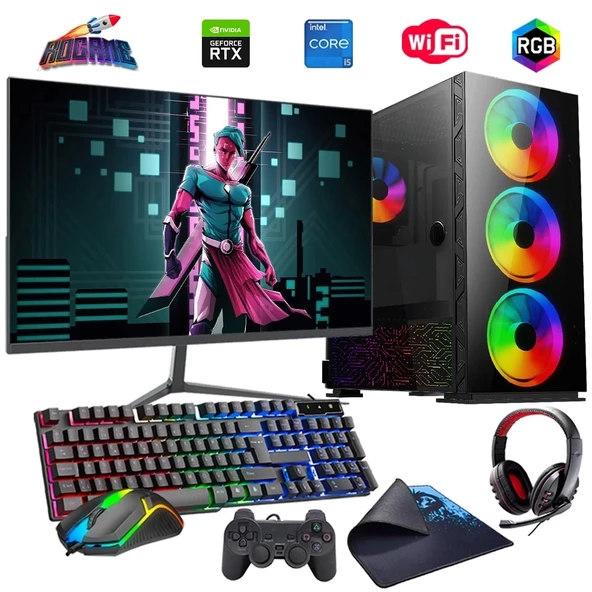 i5 14400F 16GB DDR4 512GB m2 12GB RTX3060 24" Monitörlü Oyun Bilgisayarı (Gaming SET) ürün görseli