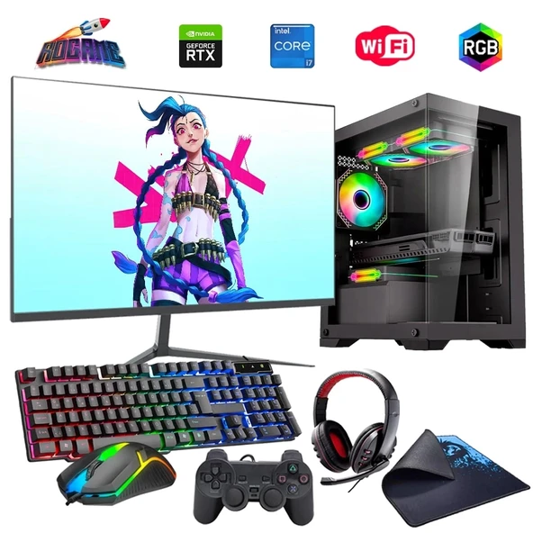 i7 13700F 16GB DDR4 512GB m2 8GB RTX3050 24" Monitörlü Oyun Bilgisayarı (Gaming SET) ürün görseli