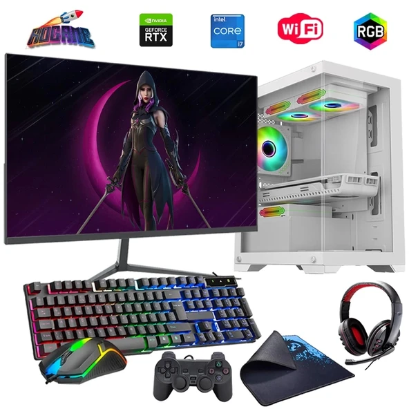 i7 14700F 16GB DDR4 512GB m2 8GB RTX3050 27" Monitörlü Oyun Bilgisayarı (Gaming SET)