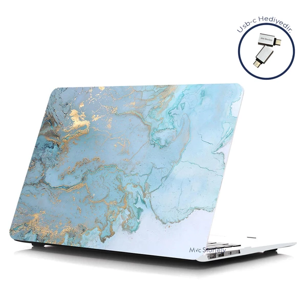 Macbook Pro Kılıf 13inç M1-M2, Mermer06NL (Type-c'li Model)A2338 A2289 A2251 A1706-08 A1989 A2159 ile Uyumlu - 8