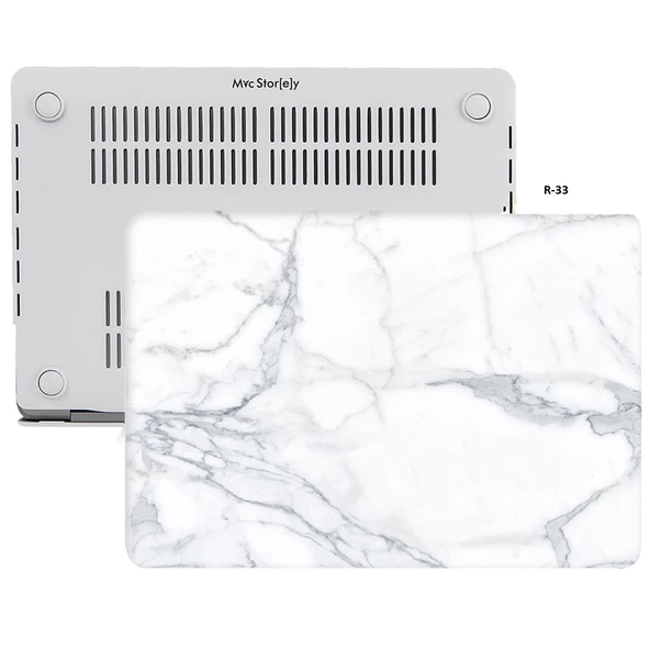 Macbook Pro Kılıf 13inç M1-M2, Mermer06NL (Type-c'li Model)A2338 A2289 A2251 A1706-08 A1989 A2159 ile Uyumlu - 4