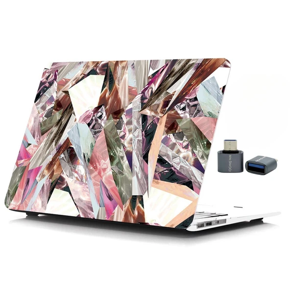 MacBook Pro 13 inç Kılıf A2338 M1 M2 Uyumlu Mermer Desenli TPU Sert Kapak ürün görseli