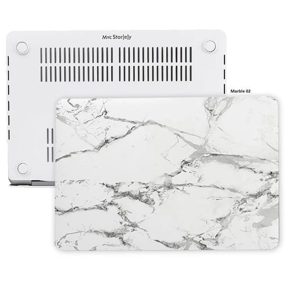 Macbook Pro Kılıf 13inç M1-M2, Mermer (Type-c'li Model)A2338 A2289 A2251 A1706-08 A1989 A2159 ile Uyumlu - 4