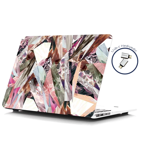 Macbook Pro Kılıf 13inç M1-M2, Mermer06NL (Type-c'li Model)A2338 A2289 A2251 A1706-08 A1989 A2159 ile Uyumlu - 6