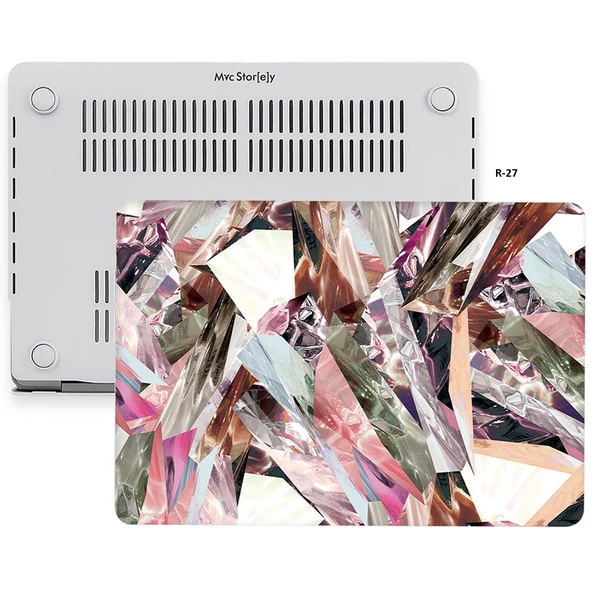 Macbook Pro Kılıf 13inç M1-M2, Mermer06NL (Type-c'li Model)A2338 A2289 A2251 A1706-08 A1989 A2159 ile Uyumlu - 3