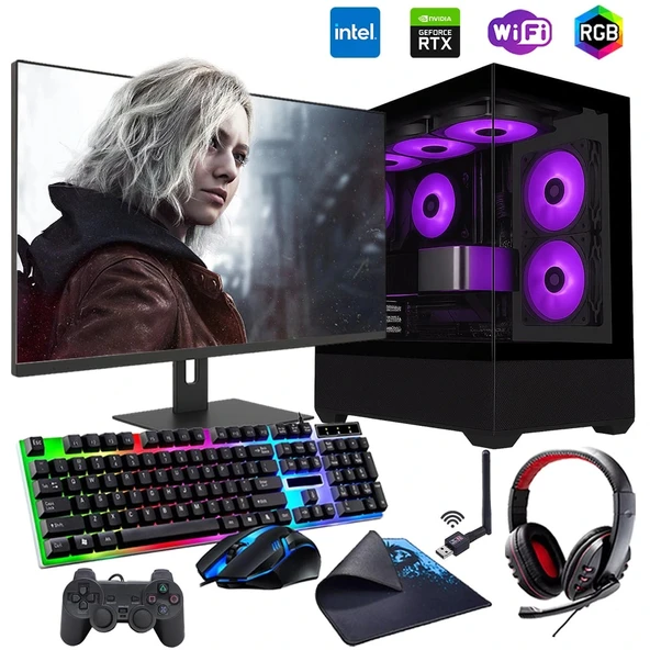 i7 14700F 32GB DDR4 1TB M2 12GB RTX3060 24" Monitörlü Oyun Bilgisayarı (Gaming SET) ürün görseli