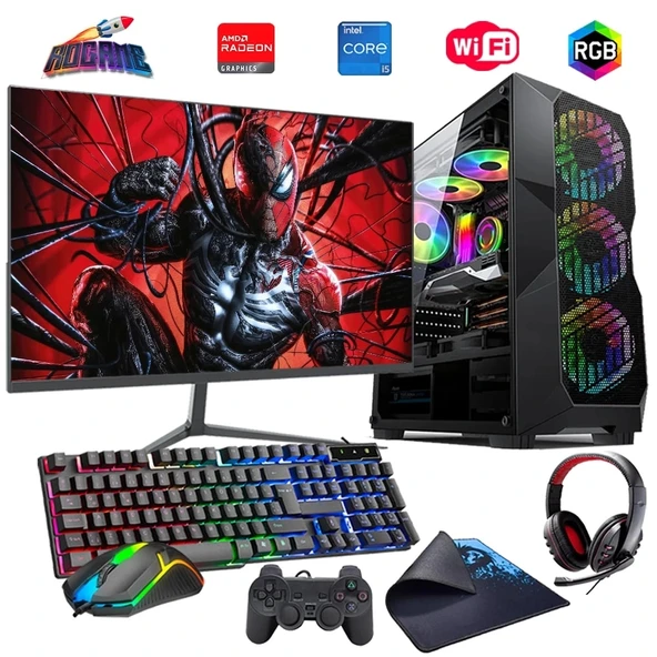 i5 14400F 16GB DDR4 512GB m2 8GB RX580 27" 165Hz Monitörlü Oyun Bilgisayarı (Gaming SET) ürün görseli