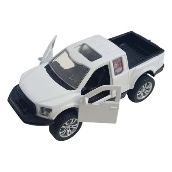 Çek Bırak Metal Arazi Aracı 13 cm - Beyaz - 4