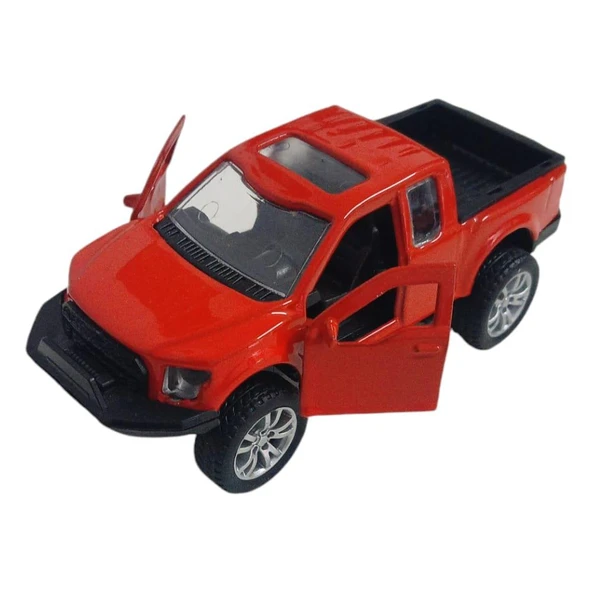 Çek Bırak Metal Arazi Aracı 13 cm - Kırmızı - Resim 4