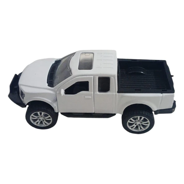 Çek Bırak Metal Arazi Aracı 13 cm - Beyaz - 3