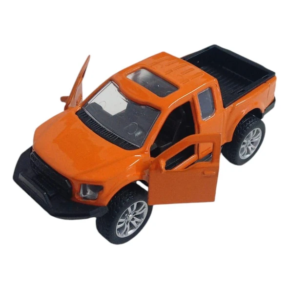 Çek Bırak Metal Arazi Aracı 13 cm - Turuncu - Resim 4