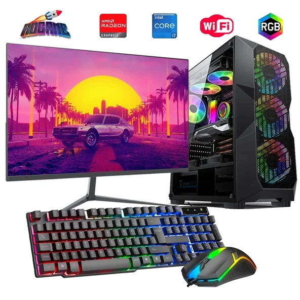 i7 13700F 16GB DDR4 512GB m2 8GB RX580 24" Monitörlü Oyun Bilgisayarı ürün görseli