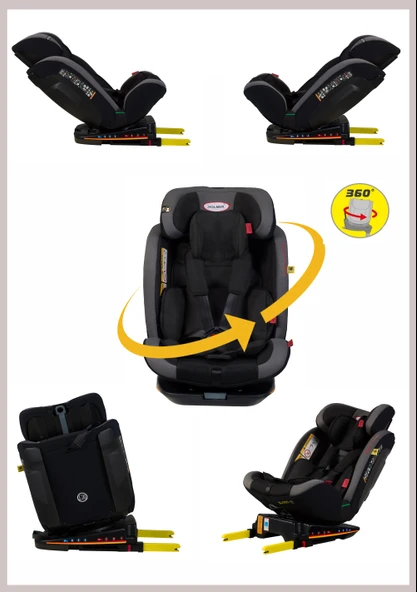 HOLMER Kids Maxi Protect Aero 3d ( 360 Derece Dönebilir) 0-36kg Isofix Oto Koltuğu - 6