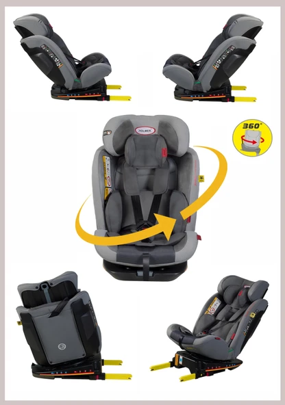 HOLMER Kids Maxi Protect Aero 3d ( 360 Derece Dönebilir) 0-36kg Isofix Oto Koltuğu - Resim 2
