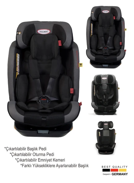 HOLMER Kids Maxi Protect Aero 3d ( 360 Derece Dönebilir) 0-36kg Isofix Oto Koltuğu - 7