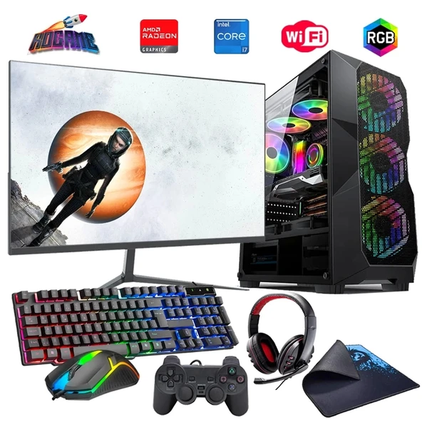 i7 13700F 16GB DDR4 512GB m2 8GB RX580 27" 165Hz Monitörlü Oyun Bilgisayarı (Gaming SET) ürün görseli