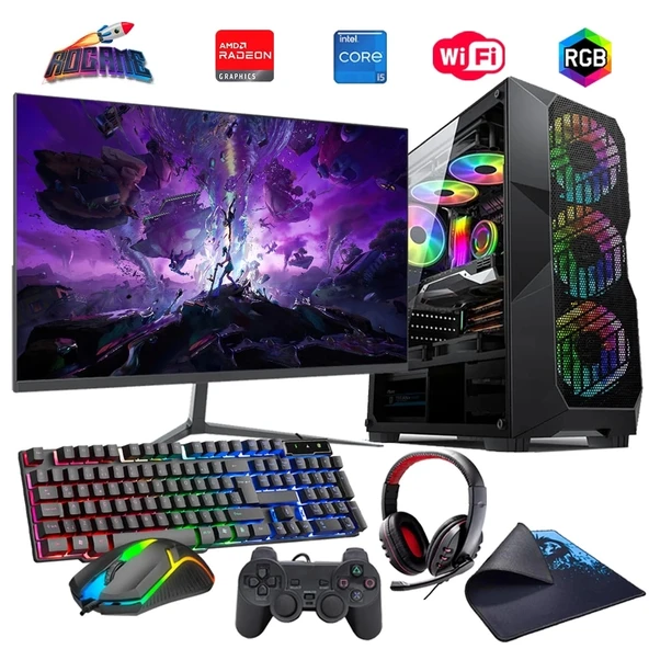 i5 13400F 16GB DDR4 512GB m2 8GB RX580 24" Monitörlü Oyun Bilgisayarı (Gaming SET) ürün görseli