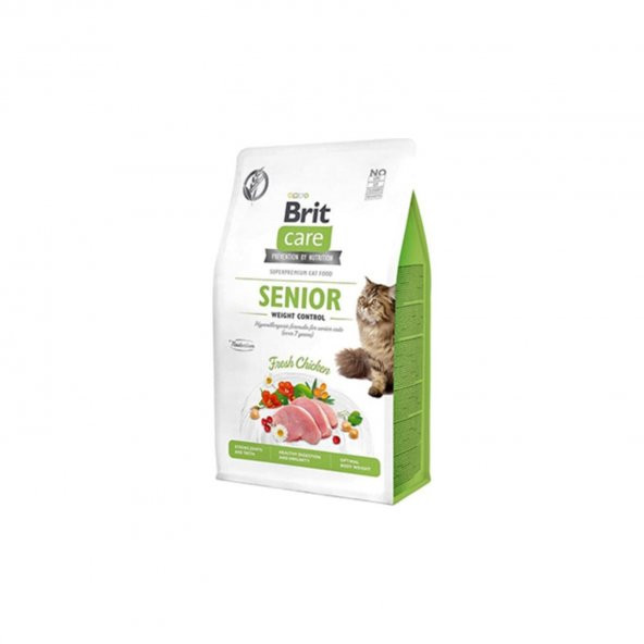 Brit Care Senior Tahılsız Kilo Dengeleyici Tavuklu Kedi Maması 2 kg