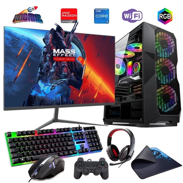 i5 12400F 16GB DDR4 512GB m2 8GB RX580 24" Monitörlü Oyun Bilgisayarı (Gaming SET) ürün görseli