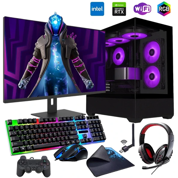 i5 12400F 32GB DDR4 1TB M2 8GB RTX3050 24" Monitörlü Oyun Bilgisayarı (Gaming SET) ürün görseli