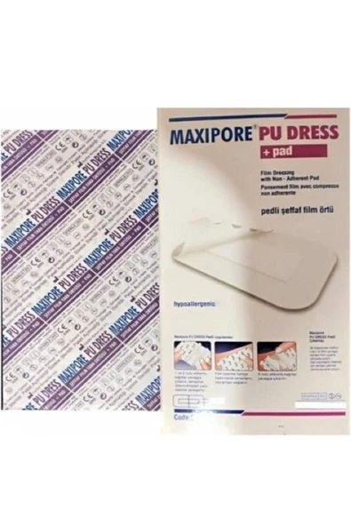 Maxipore Pu Dress Şeffaf Film Su Geçirmez Yara Örtüsü 9x10 cm